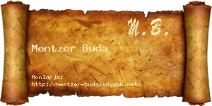 Mentzer Buda névjegykártya